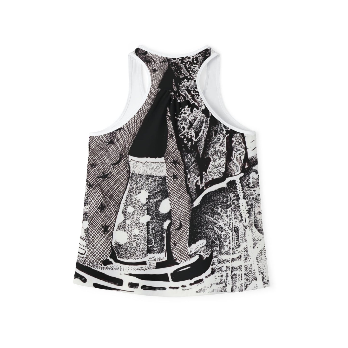Noire Bohemian Women's Tank Top, Artistic Summer Sleeveless Tee, Trendy Casual Wear, Perfect for Festivals, Gifts for Her