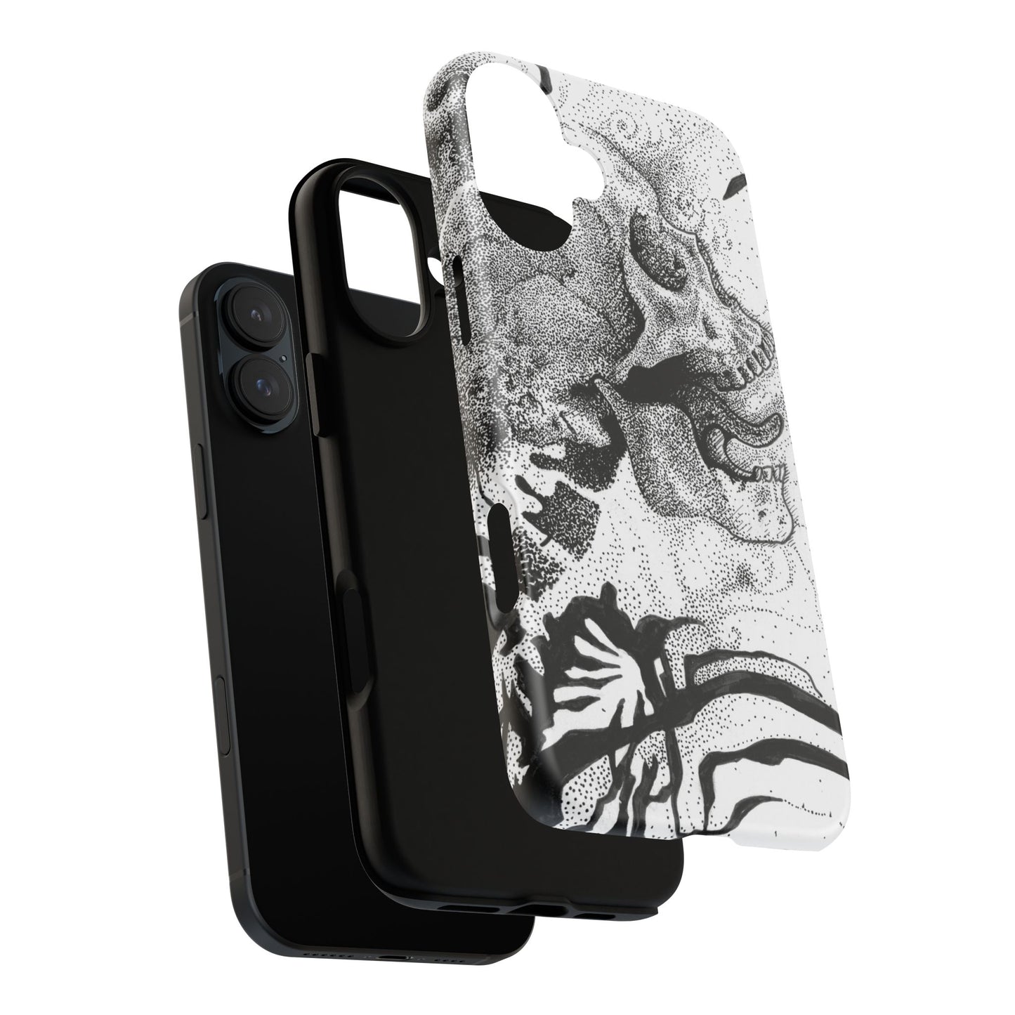 Artistic Skull Phone Case - Tough Protection for Creative Souls