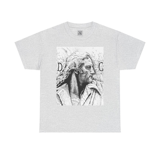 Artistic Unisex Heavy Cotton Tee - Vintage Marble Sculpture Design