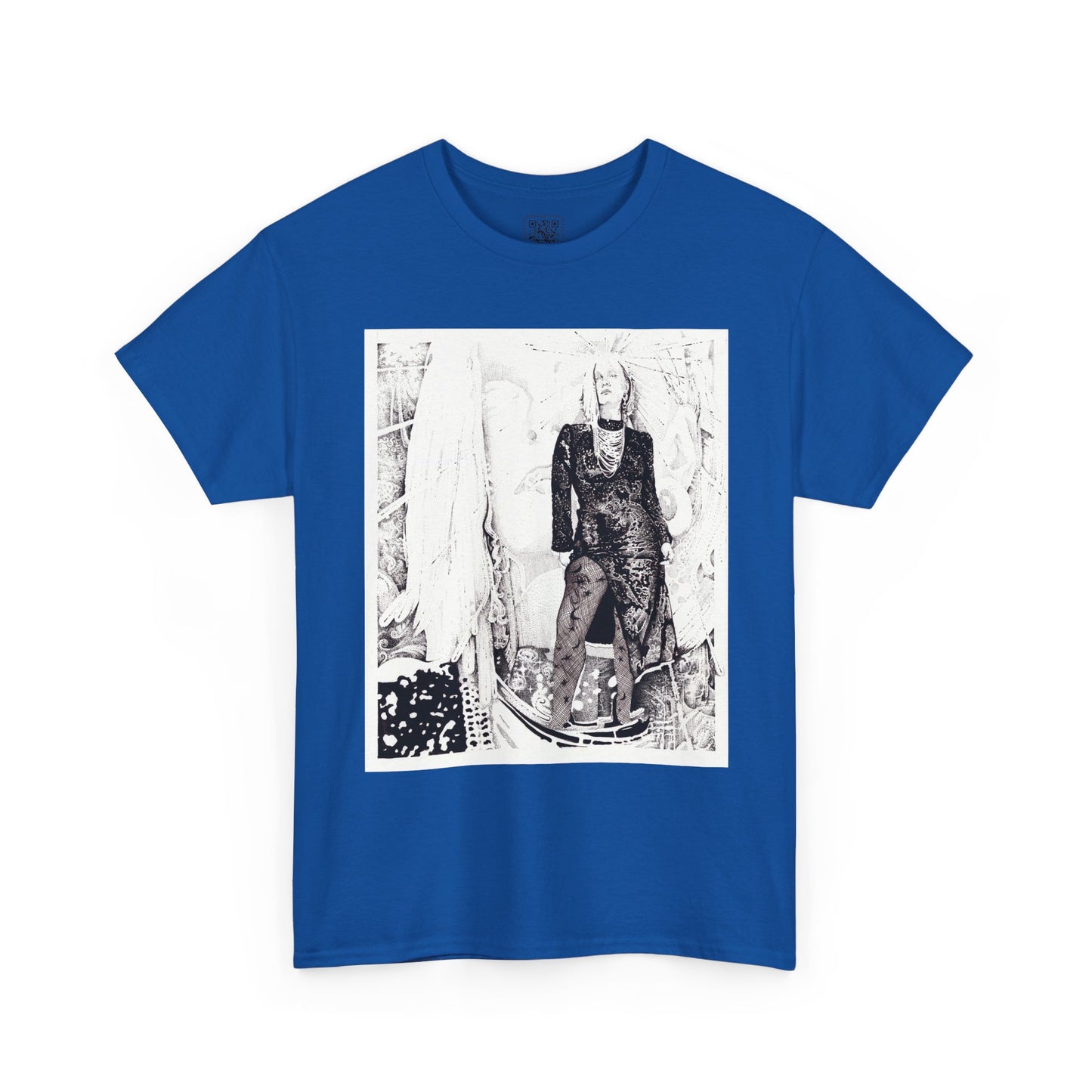 Noire Vintage-Inspired Unisex Heavy Cotton Tee, Soft Graphic Tee, Casual Wear, Artistic Statement Shirt, Gifts for Art Lovers