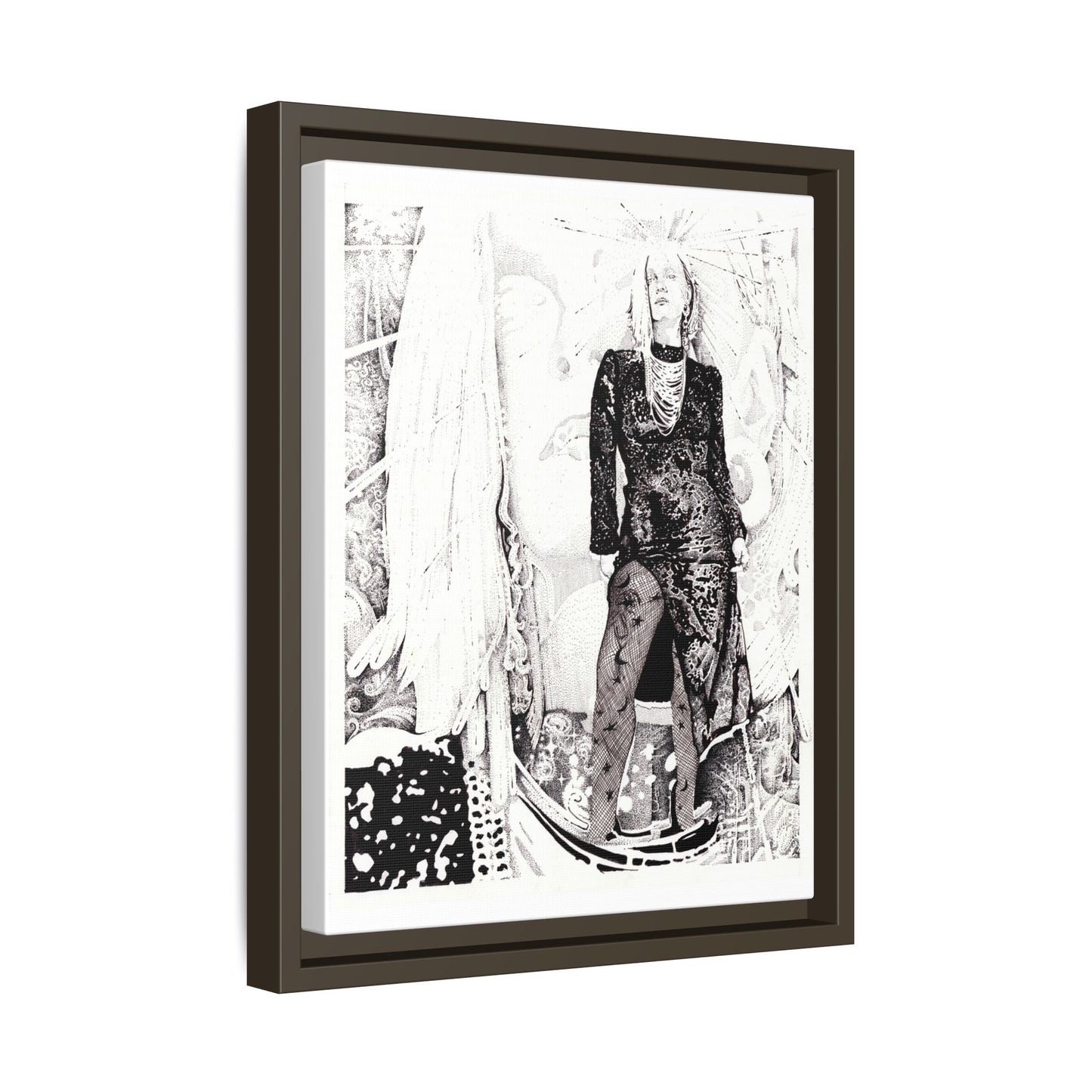Noire Framed Art Print, Abstract Multi-Color Design, Modern Home Decor, Gallery Wall Art, Unique Gift Idea, Chic Aesthetic