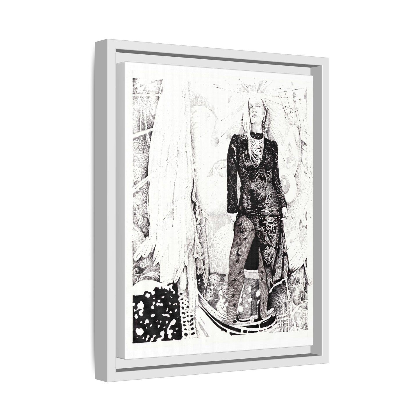 Noire Framed Art Print, Abstract Multi-Color Design, Modern Home Decor, Gallery Wall Art, Unique Gift Idea, Chic Aesthetic