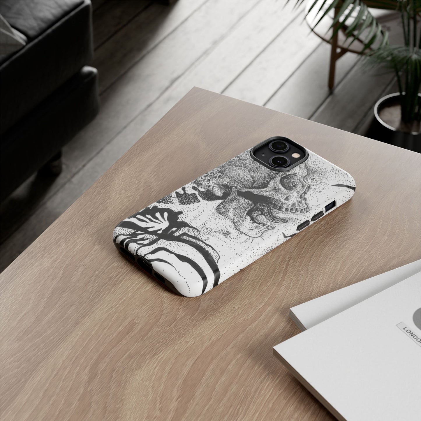 Artistic Skull Phone Case - Tough Protection for Creative Souls