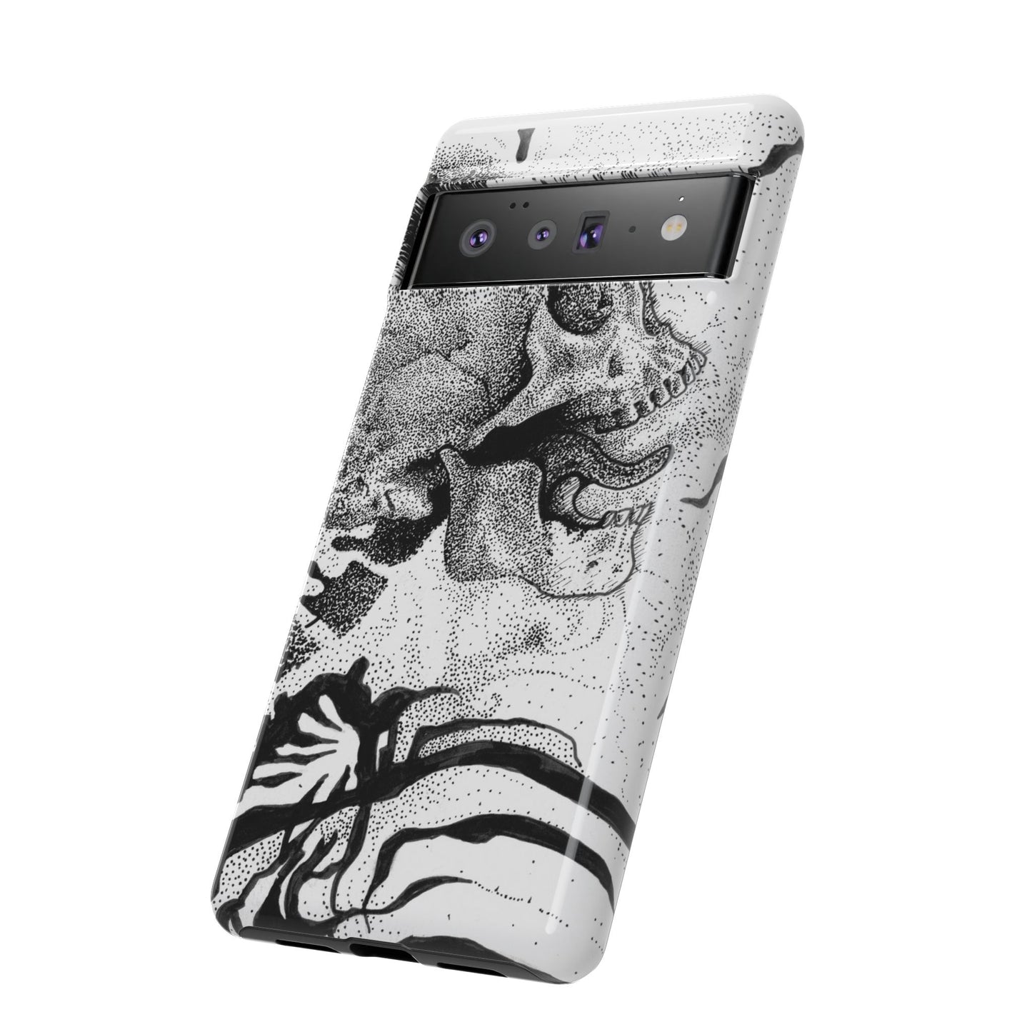 Artistic Skull Phone Case - Tough Protection for Creative Souls