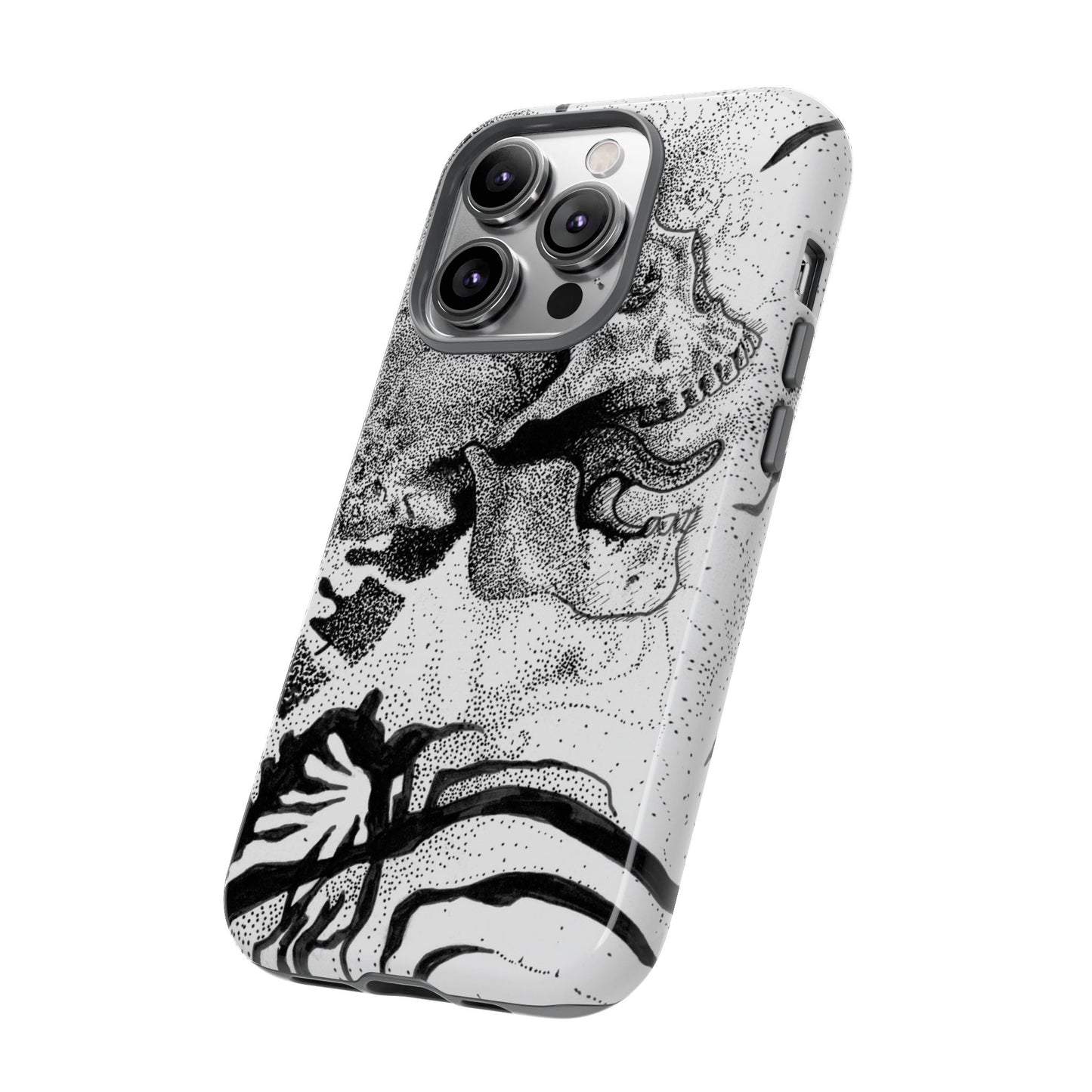 Artistic Skull Phone Case - Tough Protection for Creative Souls